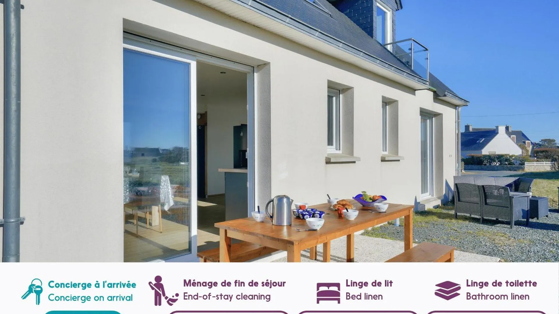 Sejour Breton A 7 Avec Vue Sur Le Phare D'Eckmuehl Villa Penmarc'h France